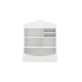 Children'S Multi Functional 7 Shelf Bookcase, Storage Display, Rack, Organizer, White,14.37