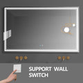 60 X 36 Led Mirror For Bathroom, Led Vanity Mirror, Adjustable 3 Color, Dimmable Vanity Mirror With Lights, Anti Fog, Touch Control Wall Mounted Bathroom Mirror,Vertical Natural Modern Glass