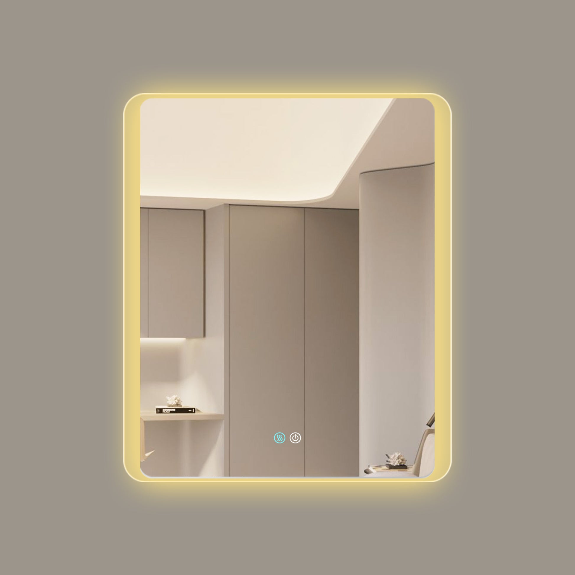 30 X 36 Led Mirror For Bathroom, Led Vanity Mirror, Adjustable 3 Color, Dimmable Vanity Mirror With Lights, Anti Fog, Touch Control Wall Mounted Bathroom Mirror,Vertical Natural Modern Glass