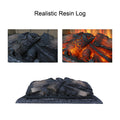 23 Inch Infrared Quartz Heater Fireplace Insert Woodlog Version With Brick Powder Coated Electric Antique Black Vent Free Primary Living Space Yes Insert Tempered Glass Sheet Metal Plastic Electric