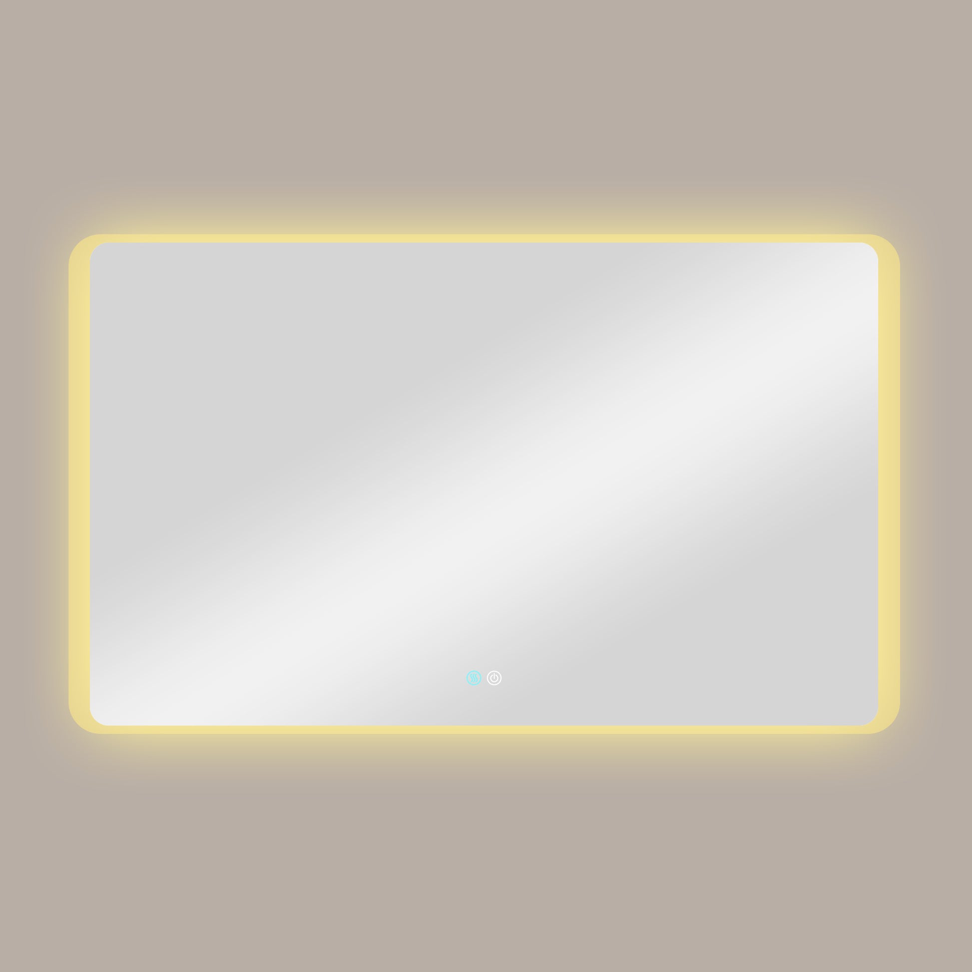 60 X 36 Led Mirror For Bathroom, Led Vanity Mirror, Adjustable 3 Color, Dimmable Vanity Mirror With Lights, Anti Fog, Touch Control Wall Mounted Bathroom Mirror,Vertical Natural Modern Glass