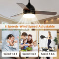 48 Inch Minimalist Straight Blade Fan Black Metal & Wood