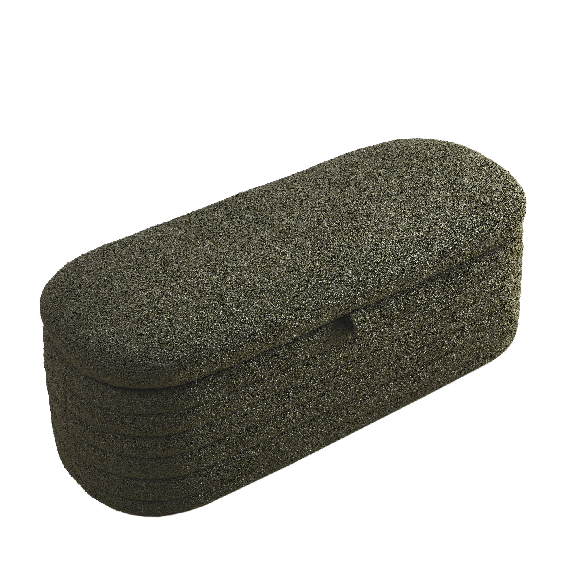 Video Welike Length 45.5 Inchesstorage Ottoman Bench Upholstered Fabric Storage Bench End Of Bed Stool With Safety Hinge For Bedroom, Living Room, Entryway, Green Teddy. Green Foam Fabric