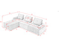 L Shape Modular Sectional Sofa, Diy Combination, Chenille Grey Chenille Wood Tight Back Eucalyptus Square Arms Foam Chenille 4 Seat