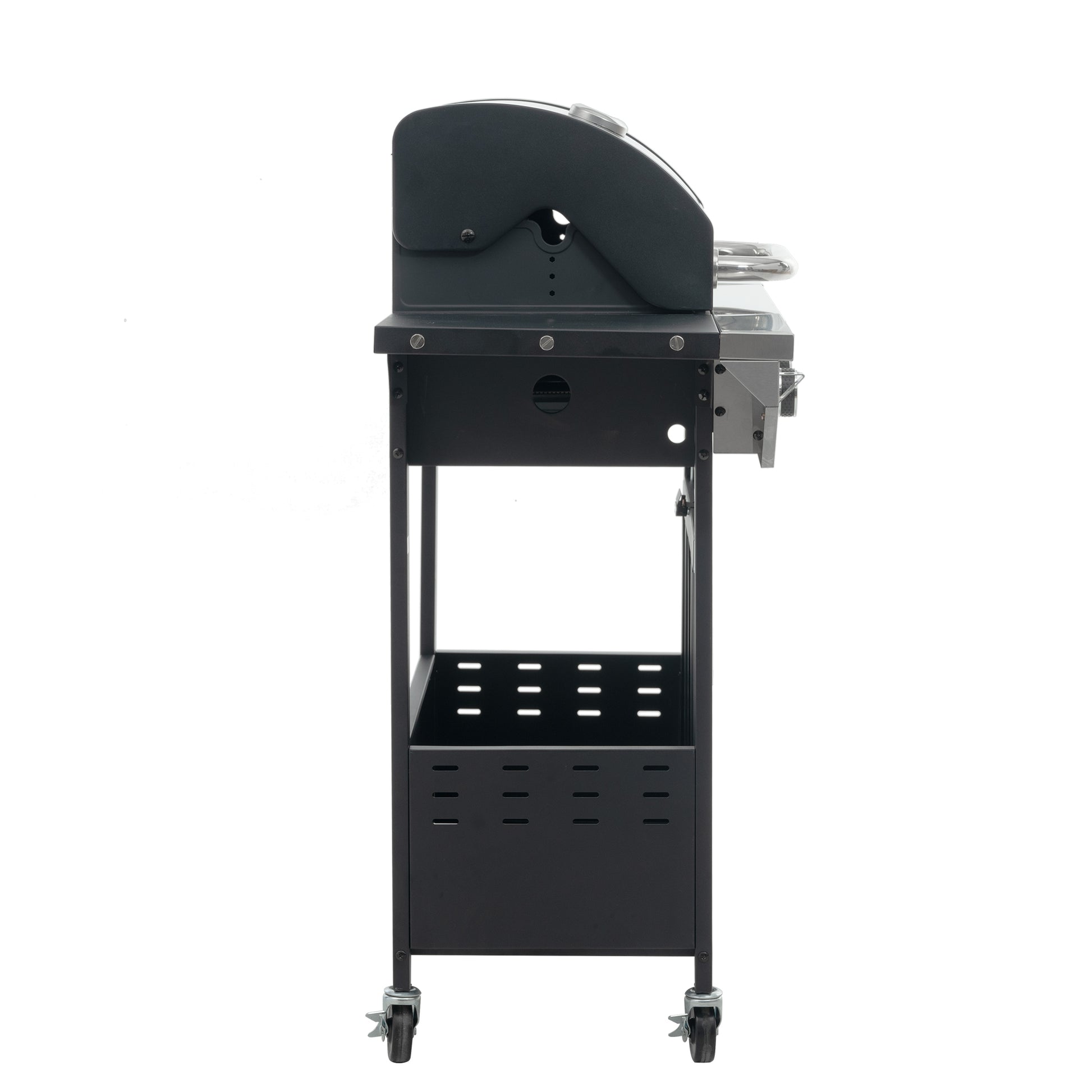 Propane Grill 4 Burner Barbecue Grill Stainless Steel Gas Grill With Side Burner, 46,500 Btu Outdoor Cooking, Patio, Garden Barbecue Grill, Black And Silver Silver Stainless Steel