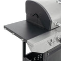 Propane Grill 4 Burner Barbecue Grill Stainless Steel Gas Grill With Side Burner, 46,500 Btu Outdoor Cooking, Patio, Garden Barbecue Grill, Black And Silver Silver Stainless Steel