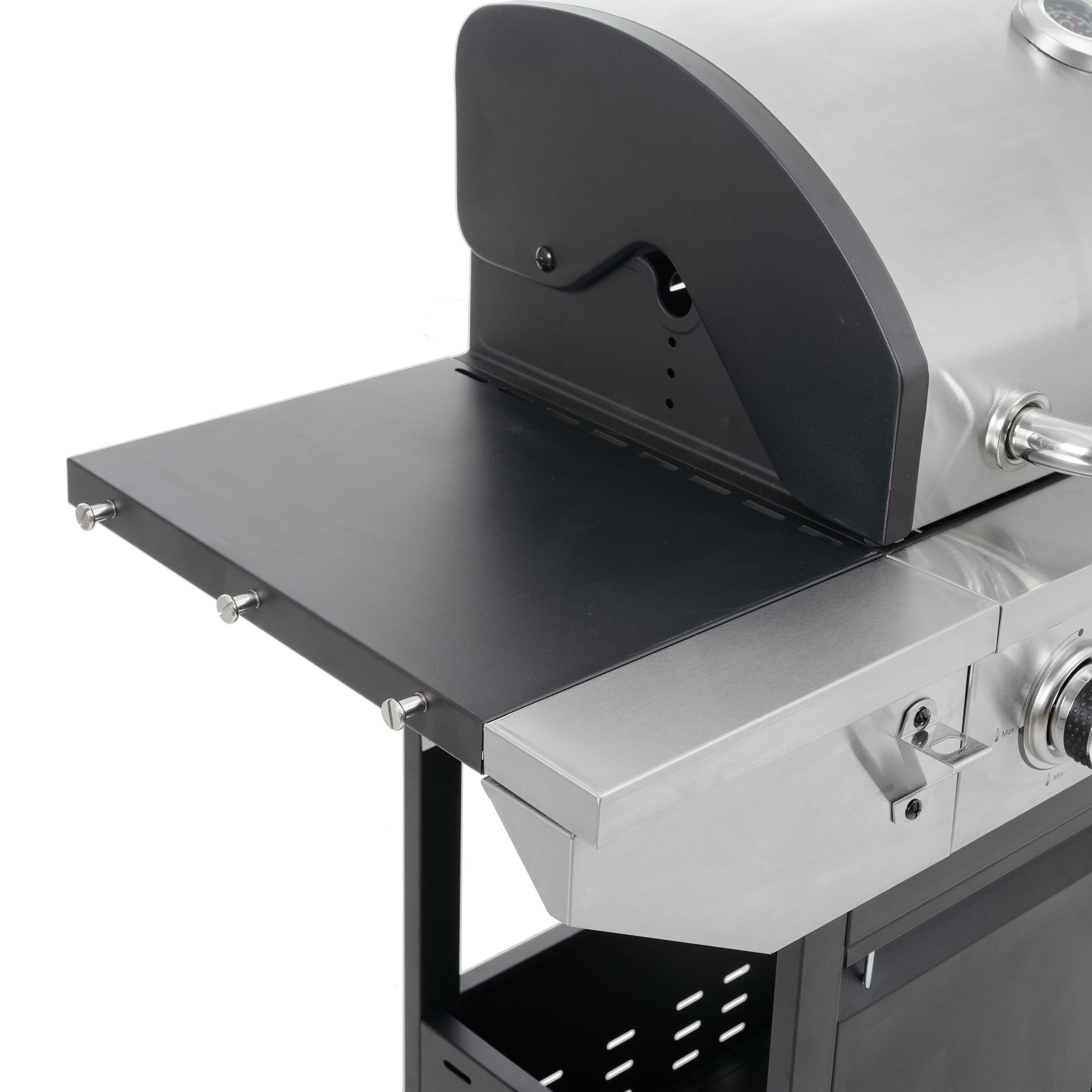Propane Grill 4 Burner Barbecue Grill Stainless Steel Gas Grill With Side Burner, 46,500 Btu Outdoor Cooking, Patio, Garden Barbecue Grill, Black And Silver Silver Stainless Steel