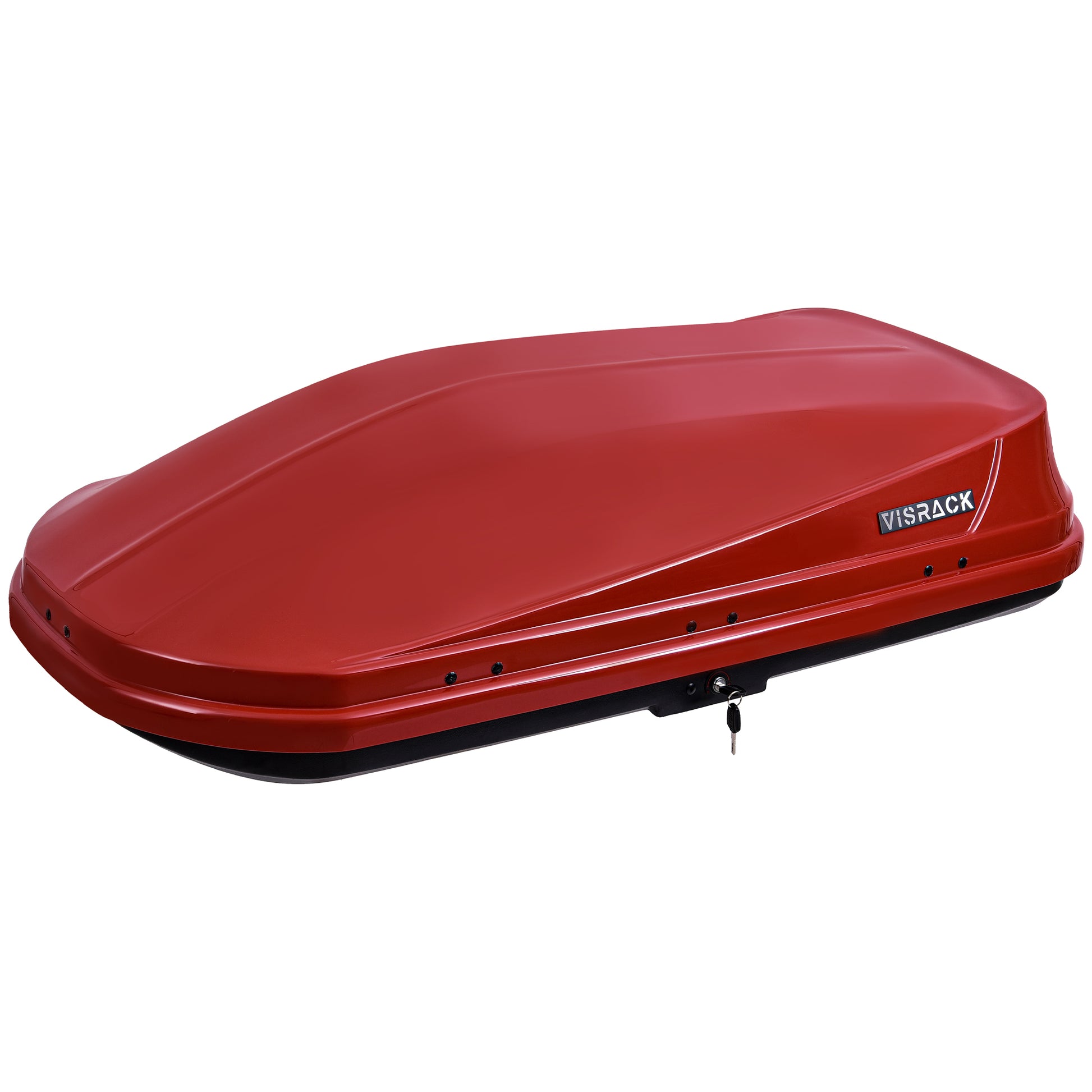 Hard Shell Roof Cargo Carrier With Security Keys, Roof Box, Cargo Box, 62 L X 31 W X 15 H Inches, 14 Cubic Feet Tool Free Install , Red Red Abs Pc