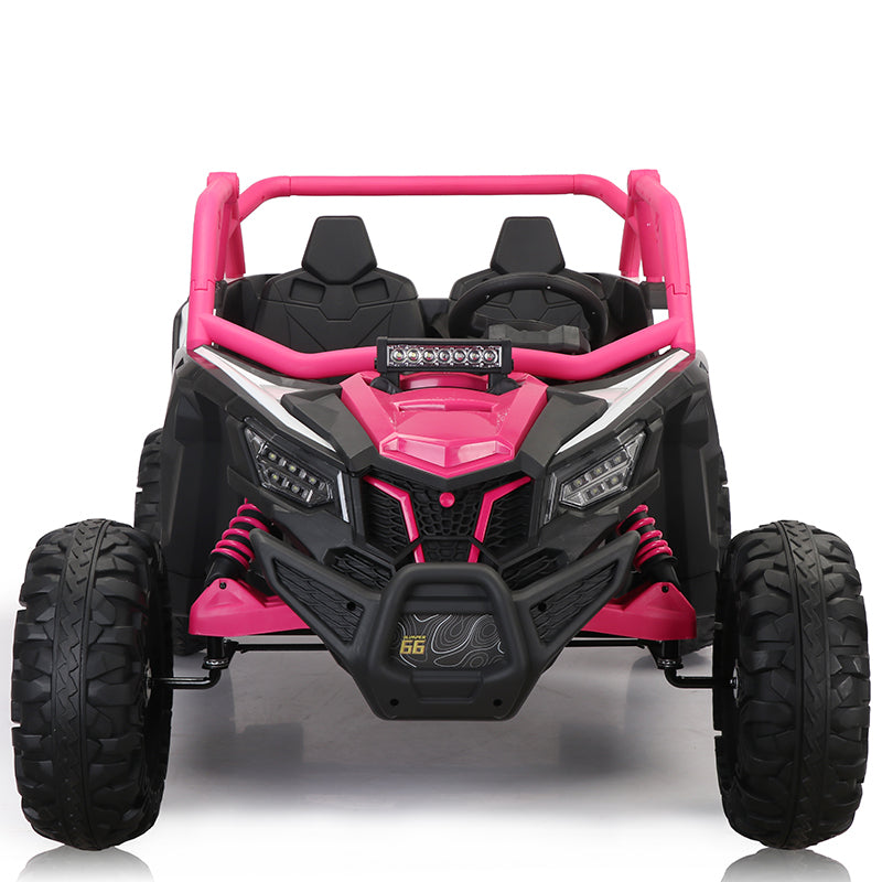 24V7A 200W*2 Super Powerfour Wheel Shock Absorber With High And Low Speed Usb Bluetooth Music Kids Ride On Carelectric Car For Children Pink 200 Lbs & Over 13 Years And Up Iron Plastic Outdoor