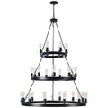 Same As W1340119961 L1017 27 Light Metal Ring Chandelier Black No Bulbs Black Retro Iron