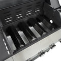 Propane Grill 4 Burner Barbecue Grill Stainless Steel Gas Grill With Side Burner, 46,500 Btu Outdoor Cooking, Patio, Garden Barbecue Grill, Black And Silver Silver Stainless Steel