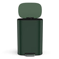 13 Gallon 50L Kitchen Foot Pedal Operated Soft Close Trash Can Stainless Steel Ellipse Bustbin Green Green Steel