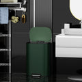 13 Gallon 50L Kitchen Foot Pedal Operated Soft Close Trash Can Stainless Steel Ellipse Bustbin Green Green Steel