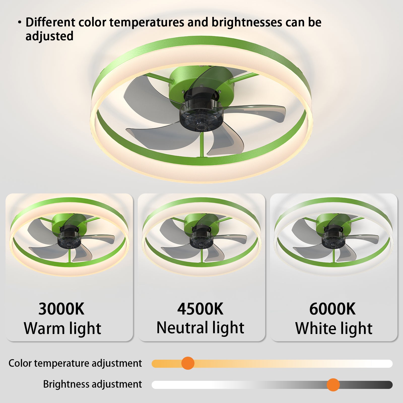 Ceiling Fans With Lights Dimmable Led Embedded Installation Of Thin Modern Ceiling Fans Green Green Modern Abs