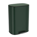 13 Gallon 50L Kitchen Foot Pedal Operated Soft Close Trash Can Stainless Steel Ellipse Bustbin Green Green Steel