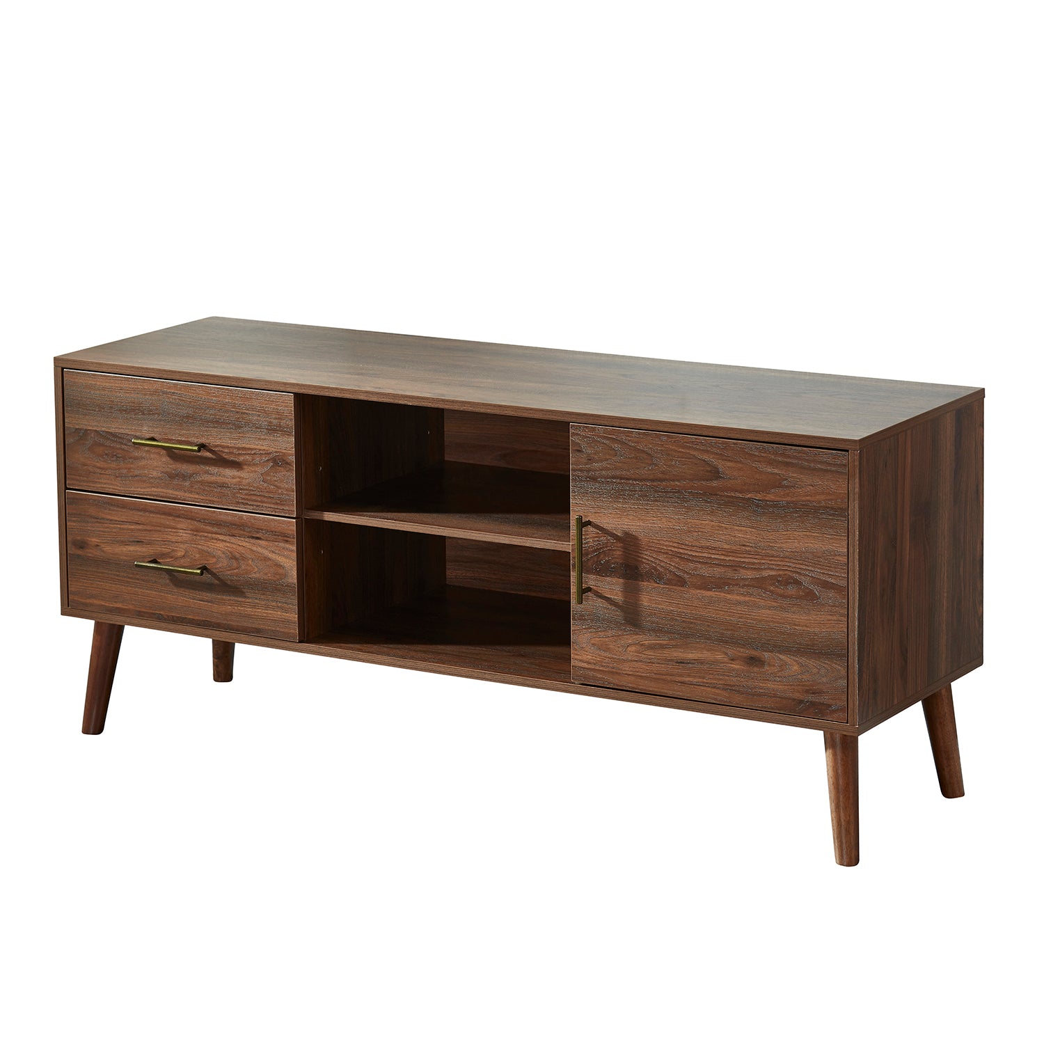 55" Tv Stand Walnut Mdf