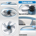 Ceiling Fans With Lights Dimmable Led Embedded Installation Of Thin Modern Ceiling Fans Blue Blue Modern Abs