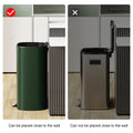 13 Gallon 50L Kitchen Foot Pedal Operated Soft Close Trash Can Stainless Steel Ellipse Bustbin Green Green Steel