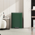 13 Gallon 50L Kitchen Foot Pedal Operated Soft Close Trash Can Stainless Steel Ellipse Bustbin Green Green Steel