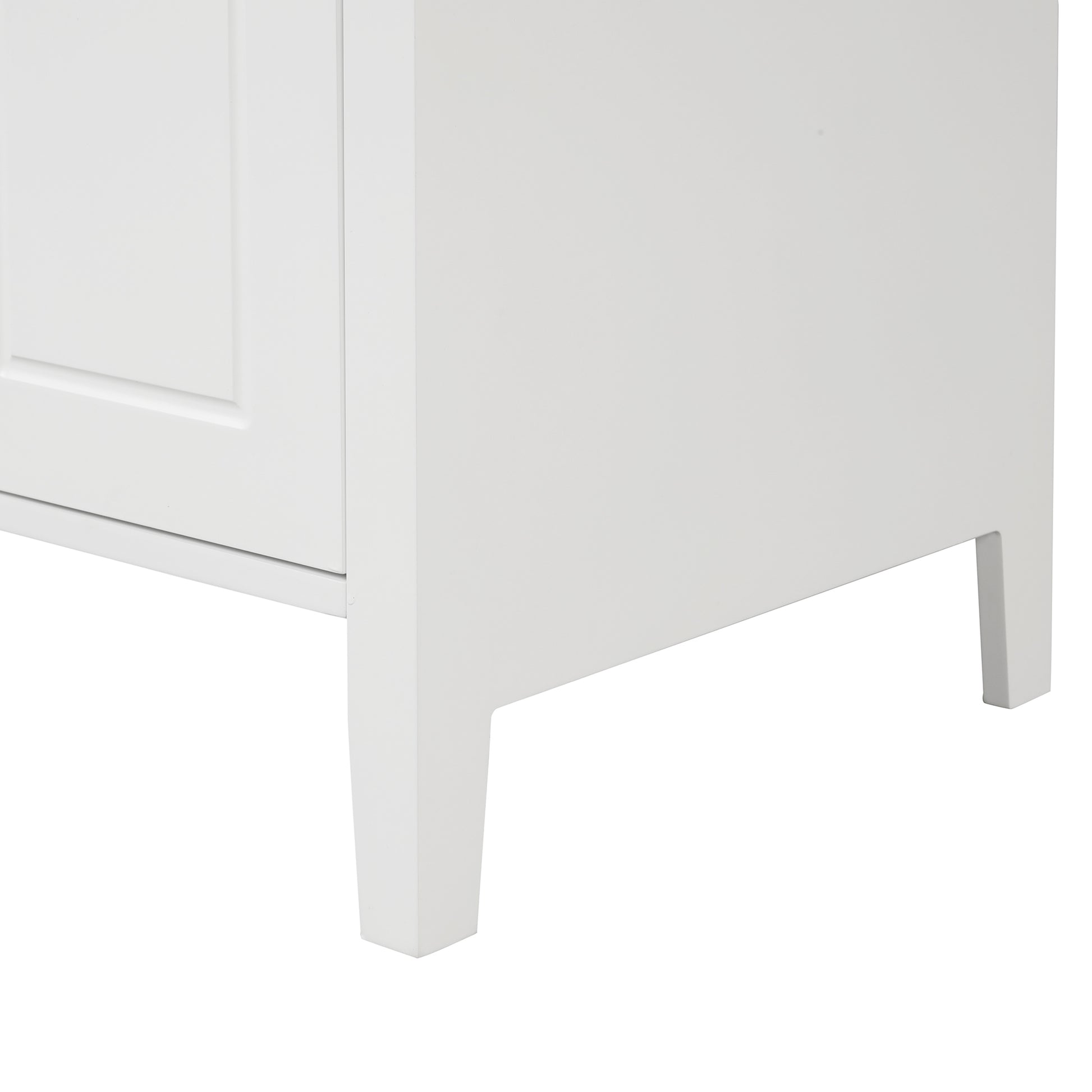 24" Bathroom Vanity With Sink, Bathroom Vanity Cabinet With Two Drawers And Door, Adjustable Shelf, Solid Wood And Mdf, White White Solid Wood Mdf