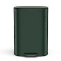 13 Gallon 50L Kitchen Foot Pedal Operated Soft Close Trash Can Stainless Steel Ellipse Bustbin Green Green Steel