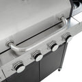 Propane Grill 4 Burner Barbecue Grill Stainless Steel Gas Grill With Side Burner, 46,500 Btu Outdoor Cooking, Patio, Garden Barbecue Grill, Black And Silver Silver Stainless Steel