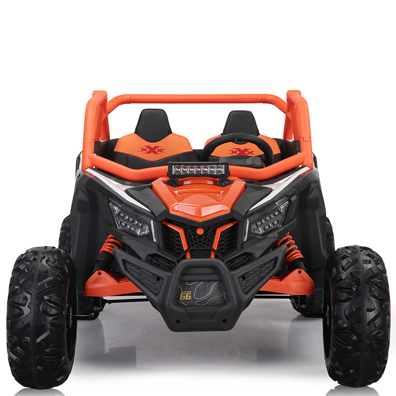 24V7A 200W*2 Super Powerfour Wheel Shock Absorber With High And Low Speed Usb Bluetooth Music Kids Ride On Carelectric Car For Children Orange 200 Lbs & Over 13 Years And Up Iron Plastic Outdoor