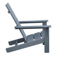 Outdoor Adirondack Chair Set Of 2 And Table Set,Hdpe All Weather Fire Pit Chair, Ergonomic Design Patio Lawn Chair For Outside Deck Garden Backyard Balcony, Grey Dark Grey Uv Resistant Frame Garden & Outdoor Beach,Modern Complete Patio Sets Hdpe