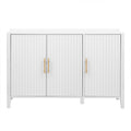 Featured Three Door Storage Cabinet With Metal Handles, Suitable For Corridors, Entrances, Living Rooms, And Study Rooms 1 2 Shelves White Primary Living Space Shelves Included American Design Mdf