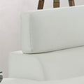 Living Room Furniture Sectional Sofa 2Pc Set White Faux Leather Flip Up Headrest Sofa Chaise White Faux Leather Primary Living Space Contemporary L Shaped Pillow Top Arms Bonded Leather 4 Seat