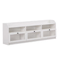 Sleek & Modern Design Tv Stand With Acrylic Board Door, Chic Elegant Media Console For Tvs Up To 65