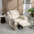 Massage Recliner,Power Lift Chair For Elderly With Adjustable Massage And Heating Function,Recliner Chair With Infinite Position And Side Pocket For Living Room ,Beige Beige Foam Corduroy