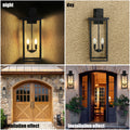 Same As W1340119951 L1013 4 Light Black Outdoor Wall Light No Bulbs Black Modern Glass Iron