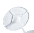 Modern White Round Dining Table, 31.5'' Diameter Solid Metal Base Coffee Table White Metal