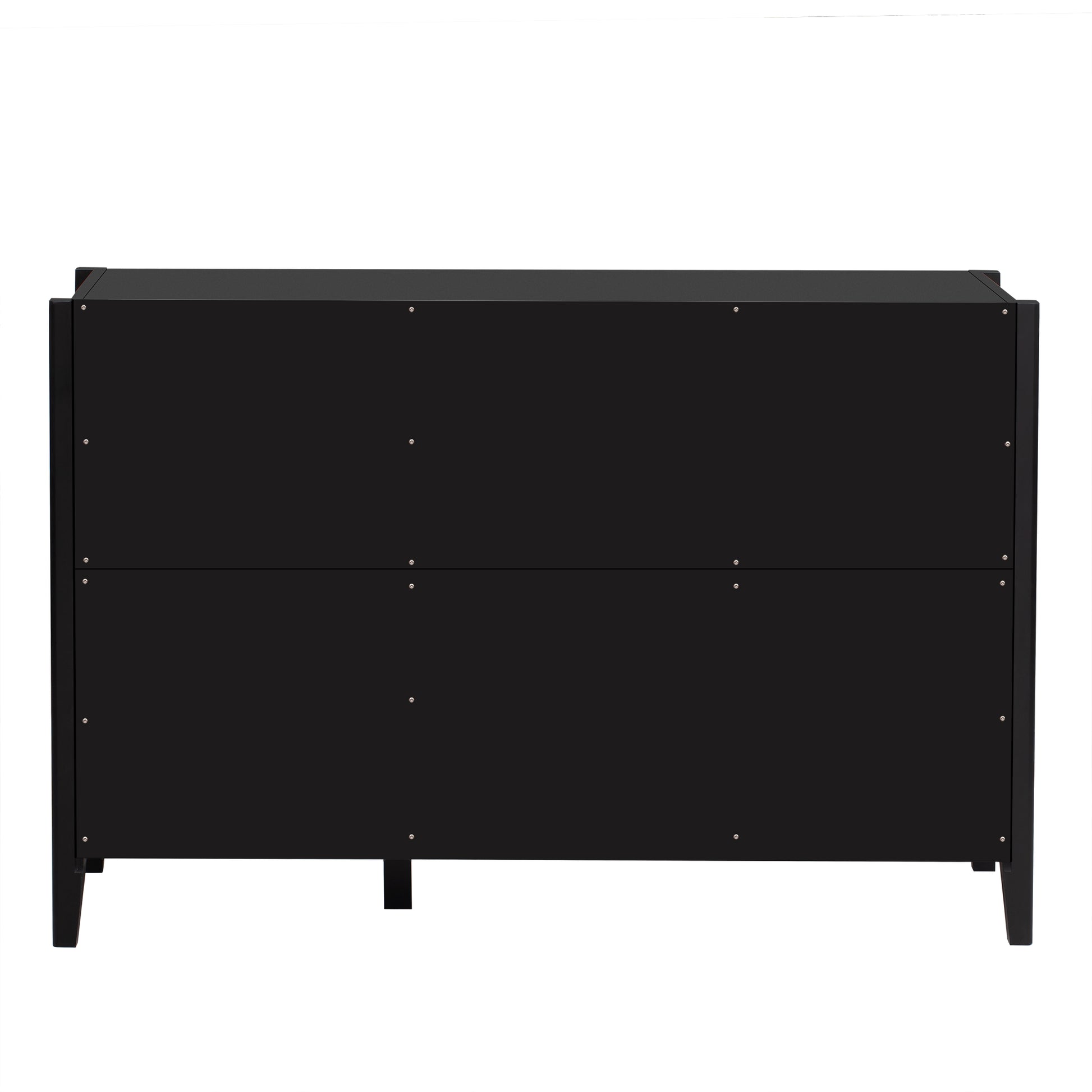 Featured Three Door Storage Cabinet With Metal Handles, Suitable For Corridors, Entrances, Living Rooms, And Study Rooms 1 2 Shelves Black Primary Living Space Shelves Included American Design Mdf