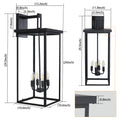 4 Light Black Outdoor Wall Light Black Modern Glass Iron