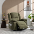 Massage Recliner,Power Lift Chair For Elderly With Adjustable Massage And Heating Function,Recliner Chair With Infinite Position And Side Pocket For Living Room ,Green Green Foam Corduroy