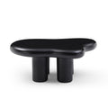 Cute Cloud Coffee Table For Living Room, Black ,35.43Inch Matt Black Primary Living Space Fiberglass