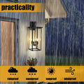 4 Light Black Outdoor Wall Light Black Modern Glass Iron