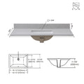 43 Inches Bathroom Stone Vanity Top Calacatta Gray Engineered Marble Color With Undermount Ceramic Sink And Single Faucet Hole With Backsplash Gray Stone