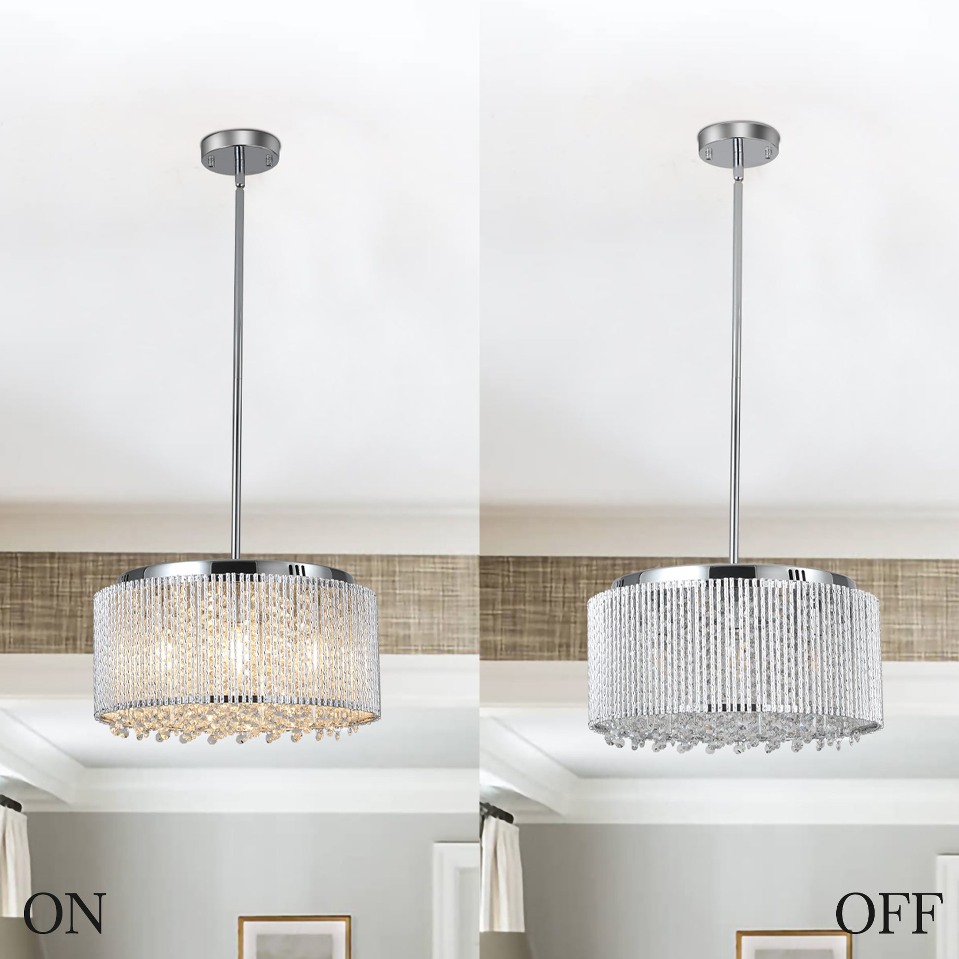 Modern Crystal Chandelier For Living Room Round Cristal Lamp Luxury Home Decor Light Fixture Transparent Modern Crystal