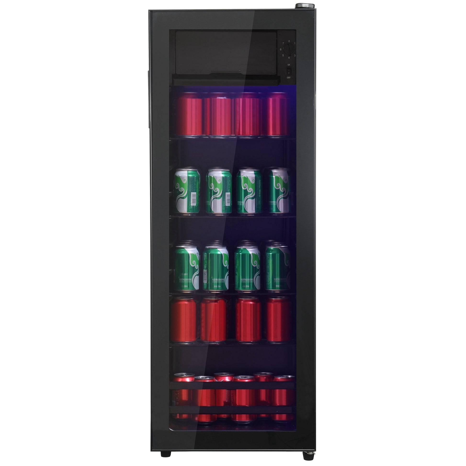 4.5Cu.Ft Mini Fridge, 0.3Cu.Ft Freezer, Up To 94 Cans Of Soda, Beer Or Wine. Silent, High Efficiency And Energy Saving Compressor, Led Lighting, 16.10" 15.70" 43.10", Home, Rv, Apartment, Office, Etc. Black Iron