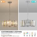 Modern Crystal Chandelier For Living Room Round Cristal Lamp Luxury Home Decor Light Fixture Transparent Modern Crystal