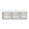 Sleek & Modern Design Tv Stand With Acrylic Board Door, Chic Elegant Media Console For Tvs Up To 65