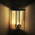 Same As W1340119953 L1014 4 Light Black Outdoor Wall Light No Bulbs Black Modern Glass Iron