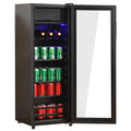 4.5Cu.Ft Mini Fridge, 0.3Cu.Ft Freezer, Up To 94 Cans Of Soda, Beer Or Wine. Silent, High Efficiency And Energy Saving Compressor, Led Lighting, 16.10