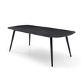 86.61Inch Modern Mid Century Dining Table Rectangular Table Balck Oak Black Dining Room Foam Mdf