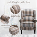 Vintage Armchair Sofa Comfortable Upholstered Leisure Chair Recliner Chair For Living Room Beige Check Beige Fabric 1 Seat