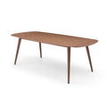 86.61Inch Modern Mid Century Dining Table Rectangular Table Walnut Color Walnut Foam Mdf