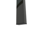Console Table Double Layer Tempered Glass Rectangular Porch Table Black Leg Double Layer Glass Tea Table Black Glass